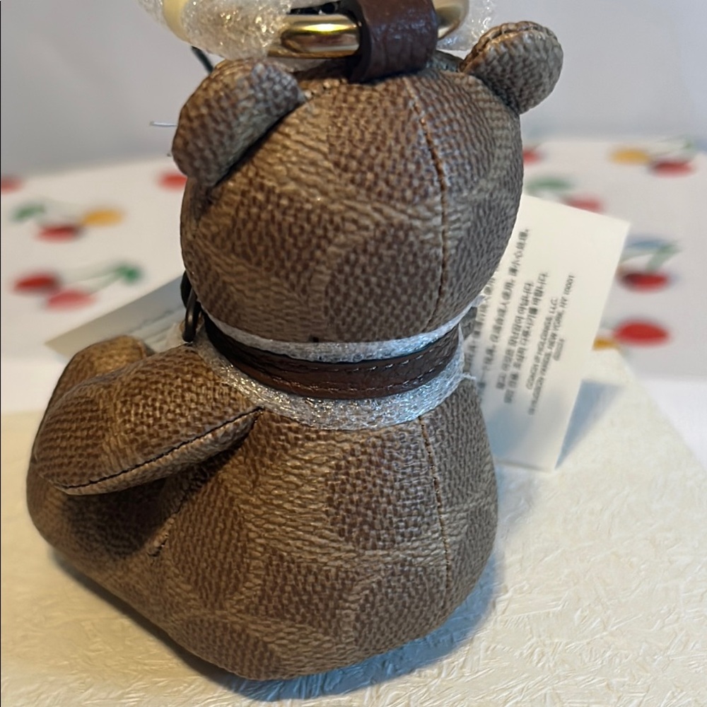 COACH Collectible Bear Bag Charm in Signature Canvas with Dust Bag NWT! - Picture 6 of 9